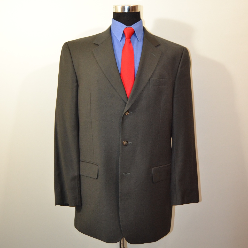 Jos A Bank 44l Sport Coat Blazer Suit Jacket Dark